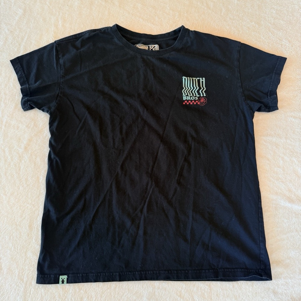 Dutch Bros Graphic T-Shirt Women's Large 1992 Barista Coffee Radiate Kindness